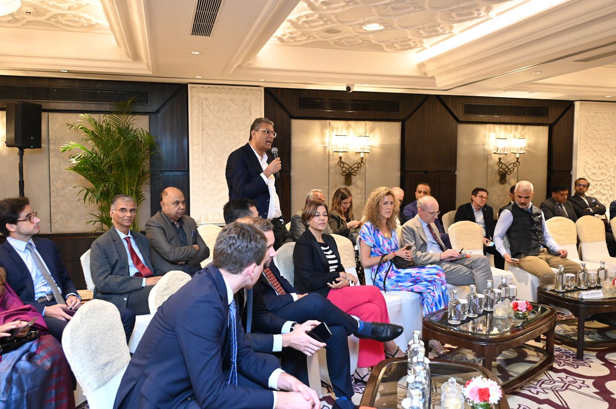 IFCCI1's tweet photo. At the @IFCCI1 CEO Committee Meeting, H.E. Mr. Thierry Mathou emphasised the significance of the India-France Year of Innovation, highlighted the growing importance of bilateral partnerships, and outlined key initiatives to deepen cooperation between the two countries.
#ifcci https://t.co/PQCoQ4KLdy