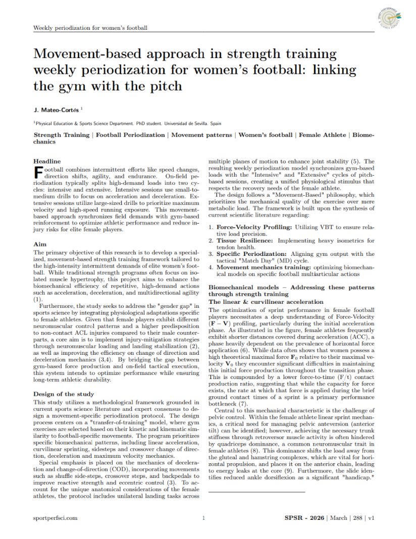 TheFootballPhys's tweet image. ⚽💪 Strength Training for Women's Football Players 

🔗sportperfsci.com/movement-based…