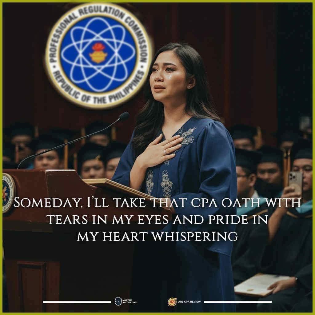 JmanLopo's tweet photo. Keep the faith, future CPA. Your moment is coming.
#FutureCPA #CPAJourney #CPADream #AccountancyGoals #ARSCpaReview #MasteredAccounting #CPAInTheMaking #DreamToReality #AccountingExcellence #ProudToBeAnAccountant https://t.co/hU6qqdXR7s