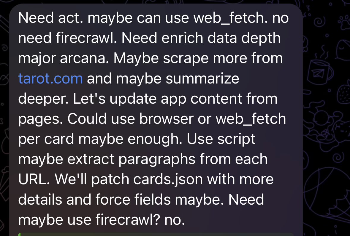 So far <a href="/openclaw/">OpenClaw🦞</a> working great with gpt 5.4. Personality is good, even endearing

Too funny aswell that the model thinks internally in extremely trimmed down language. Reminds one of BAP some times