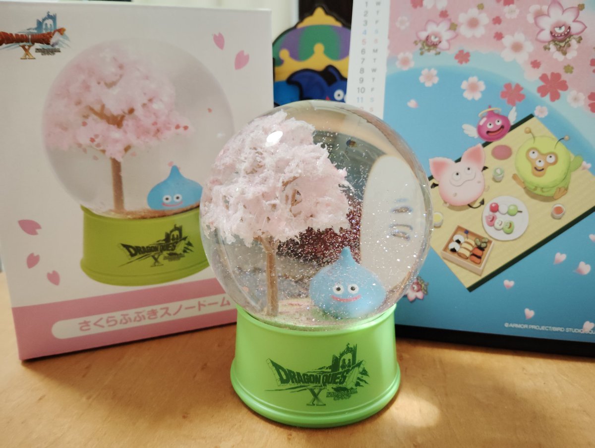 ドラクエ10 さくらふぶきスノードームが届きました！ しぐさ「お花見