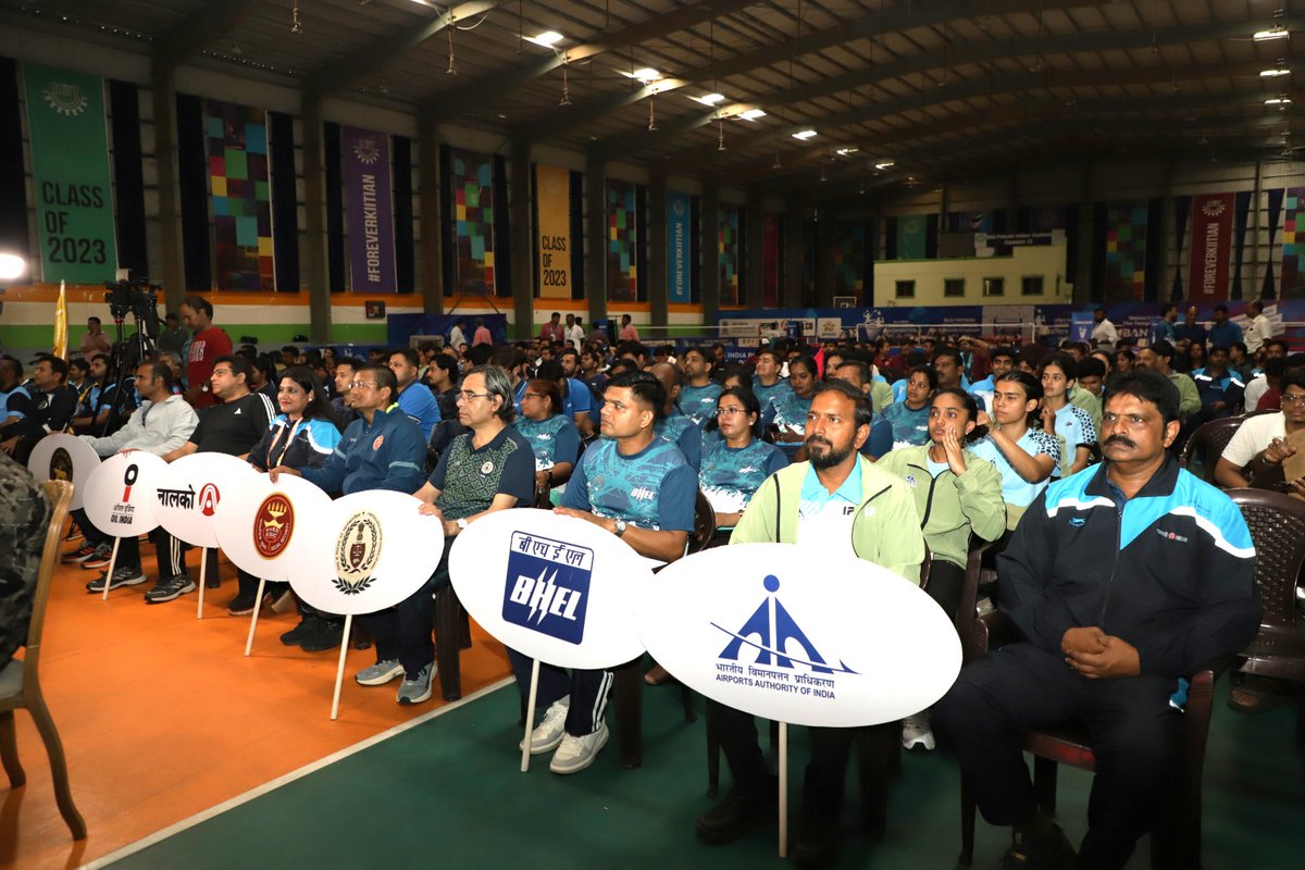 NALCO_India's tweet photo. The All India Public Sector Badminton Tournament 2025–26 was inaugurated today in Bhubaneswar by Shri B.P. Singh, @CMDNALCO, in the esteemed presence of Directors and officials of AIPSSCB. Bringing together 14 teams from various Public Sectors across the country, the tournament promises 4 days of high-energy rallies, competitive spirit, and sporting excellence. @kishanreddybjp @satishdubeyy @MinesMinIndia @DPE_GoI @mygovindia @IndiaSports  @BHEL_India , @esichq , @NewIndAssurance , @AAI_Official , @FCI_India , @MazagonDockLtd , @SAILsteel , @CoalIndiaHQ , @RBI , @LICIndiaForever , @nlcindialimited @OilIndiaLimited #AIPSSCB #BadmintonTournament #NALCO #Bhubaneswar #PSUSports #Sportsmanship #GameOn #IndiaSports