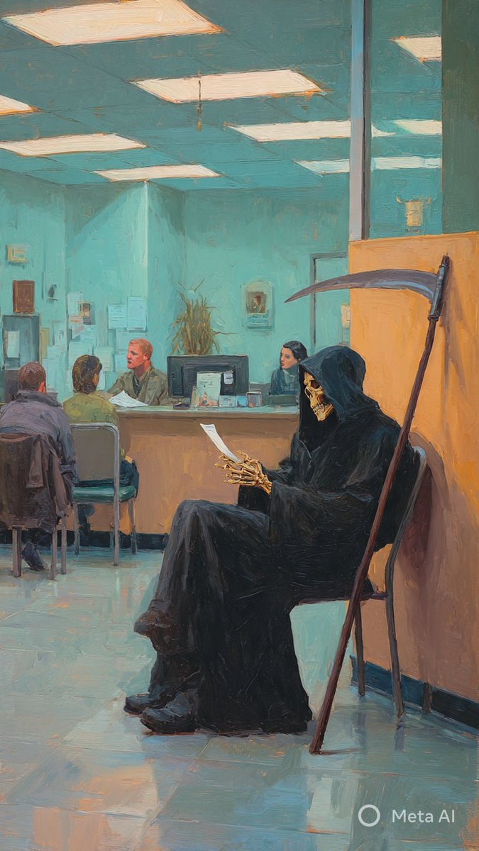 ajdasoddities's tweet image. "If I use my scythe to 'trim' the queue, do I get moved to the 'Express' window?"

#reaper #EverydayGrim #dmv #AIart️️️️️️️️️️️️️️️️️️️️️️️️️️️️️️️️️️️️️️️️️️️️️️️️️️️