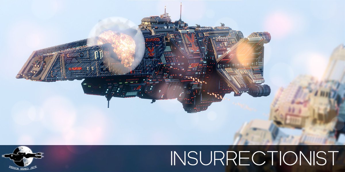 A Spaceship a day keeps the boredom away. Simple explosion scene. #HaloSpotlight #minecraftbuilds #spaceship #spaceshipaday