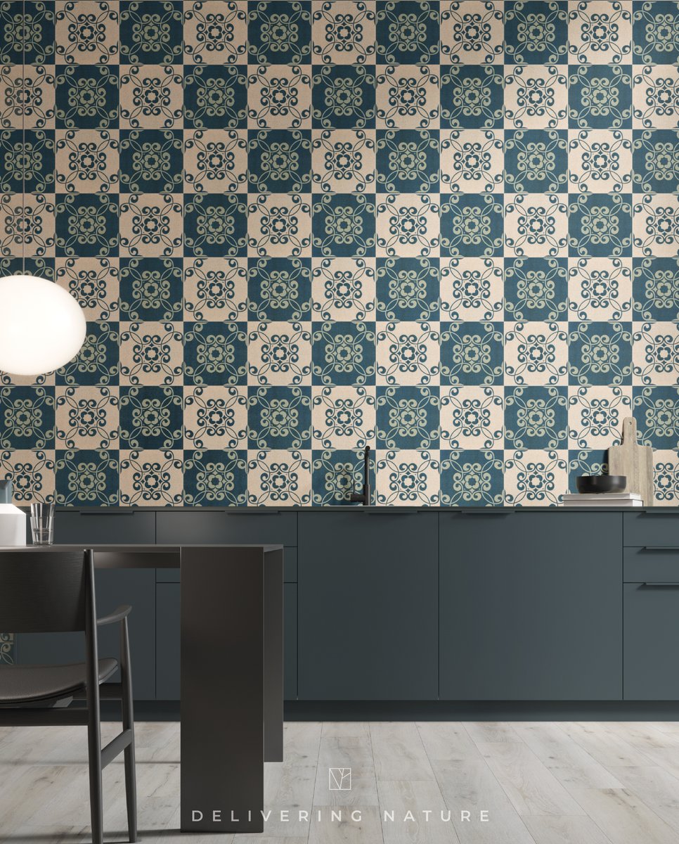 Granorte's tweet photo. Inspired by traditional Portuguese mosaic tiles.
A wall   covering that plays with pattern and repetition, without complicating too   much. https://t.co/0FSPi6m5YJ
