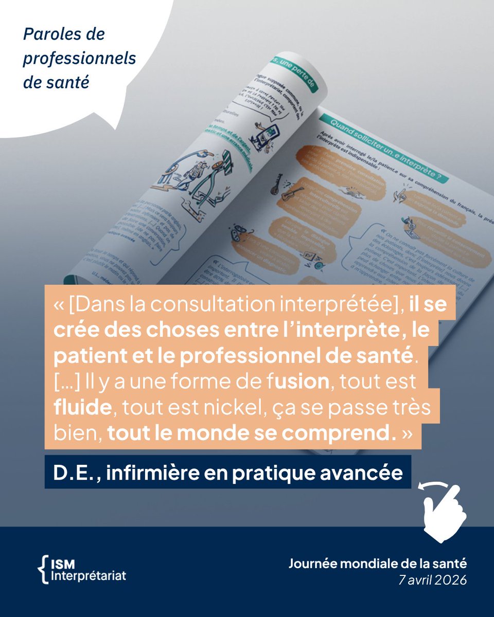 ISM_Inter's tweet image. [#JournéeMondialeDeLaSanté] 📝🩺📥 Soignants : (re)découvrez une ressource essentielle pour vos pratiques !

Notre guide est à télécharger gratuitement sur notre site ➡️ ism-interpretariat.fr/guide-sante/

#Soin #Exil #Langues #Interprétariat