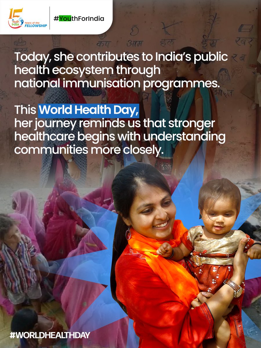 sbi_yfi's tweet photo. What does healthcare look like where access itself is a challenge?

Dr. Pretty Priyadarshini’s (@know_Dr_Pretty) journey through the SBI Youth for India Fellowship shows how health systems are shaped as much by communities as by institutions.

During her Fellowship, she designed and implemented PRAYAS, a community health initiative that encouraged women to engage more actively in conversations around safe motherhood, hygiene, and reproductive health, not just as beneficiaries, but as participants in change.

Today, she continues to contribute to India’s public health landscape through her work in the National Immunization Programme, carrying forward lessons rooted in lived realities.

This World Health Day, her journey reminds us that stronger health systems begin with understanding the communities they are meant to serve.

#WorldHealthDay #PublicHealth #SBIYouthForIndia #SBIYFIFellowship #AlumniStories #SocialImpact #FellowshipJourneys