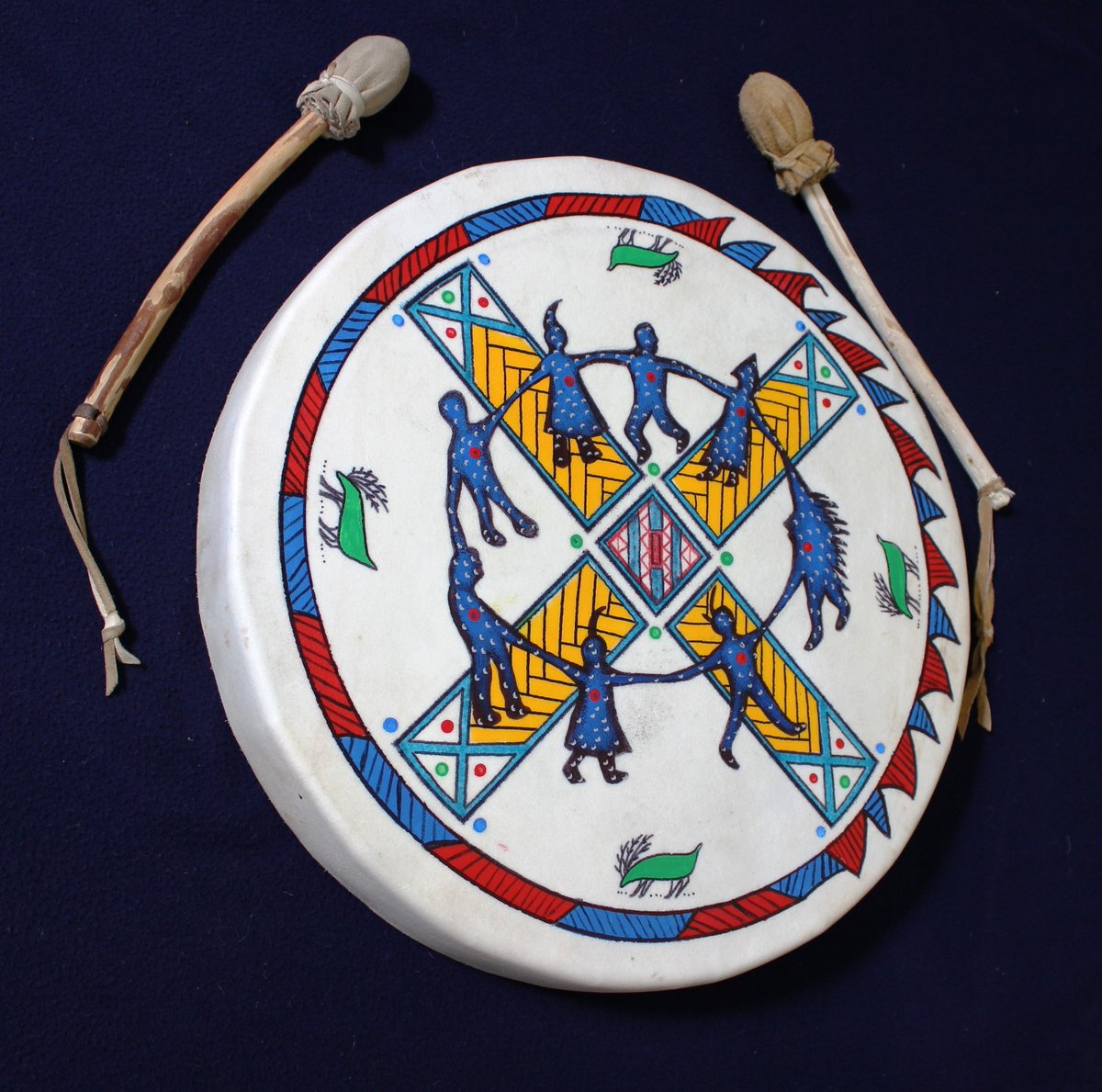 Ｔｈｅ Ｄａｉｌｙ Ｄｒｕｍ
Todays drum is from my “Round Dance” Series.
The Round Dance Drum is more important now than ever. The dancers join hands to form a large circle, symbolically indicating the equality of all people in the world.
Have a Great Day!