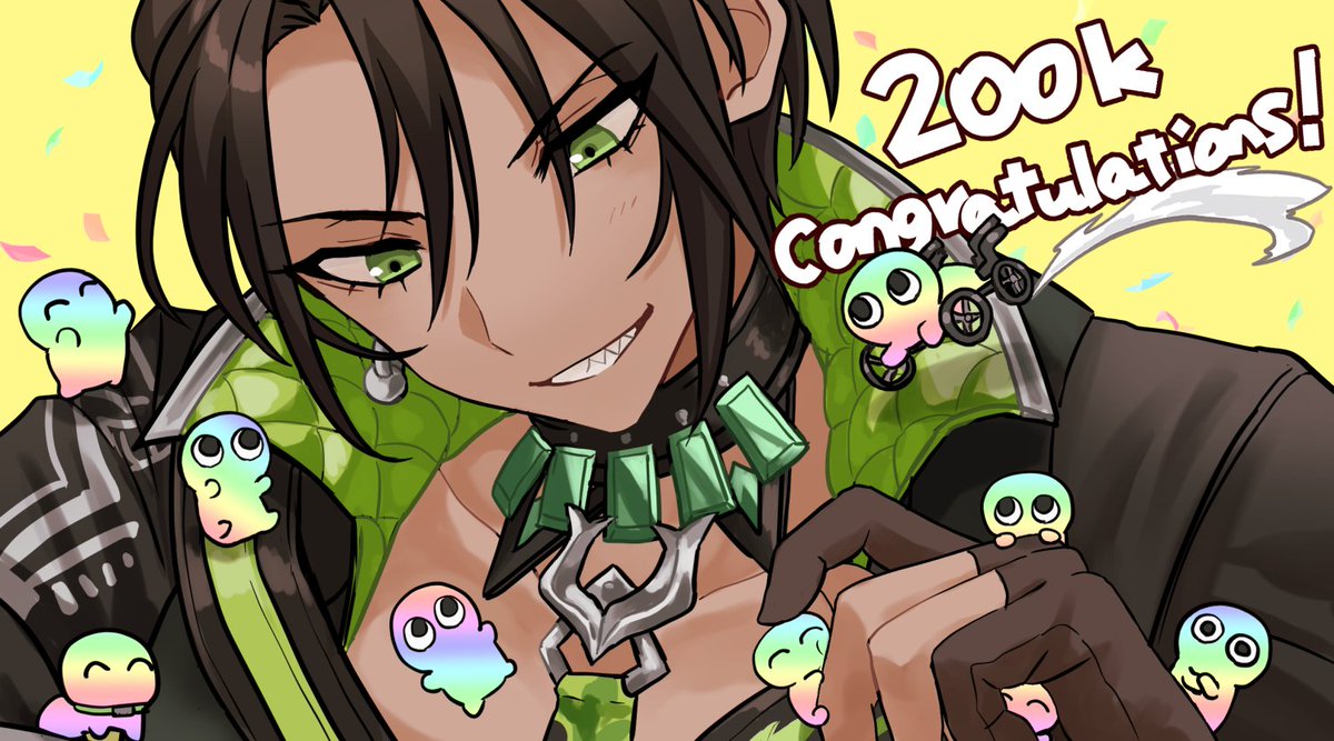 オウガさん20万人おめでとうございます🎉
 #オウ画