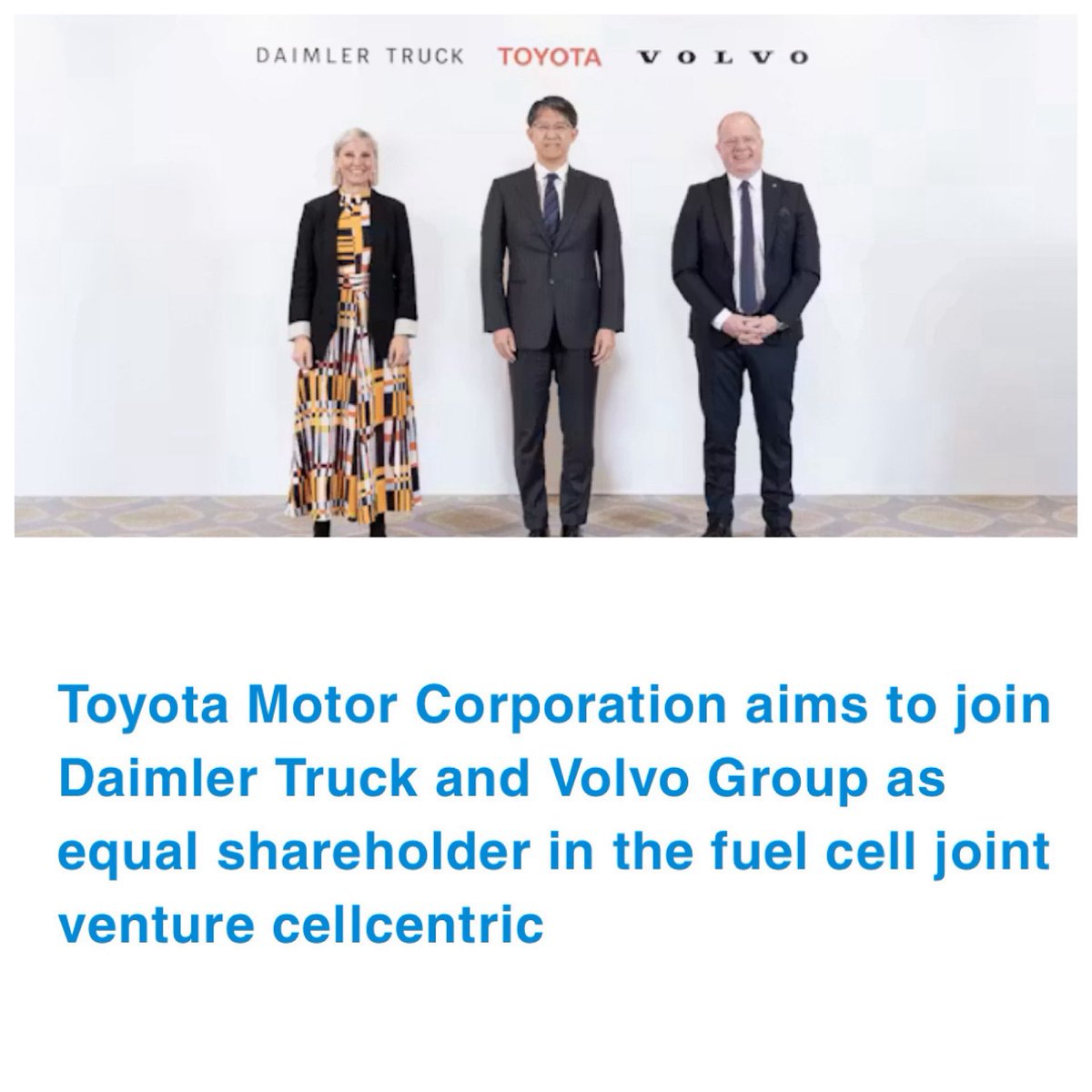 FernandoSued1's tweet image. #cellcentric unión de #toyota  #mercedes  y #volvo  por el desarrollo de #fuelcell en vehs comerciales,