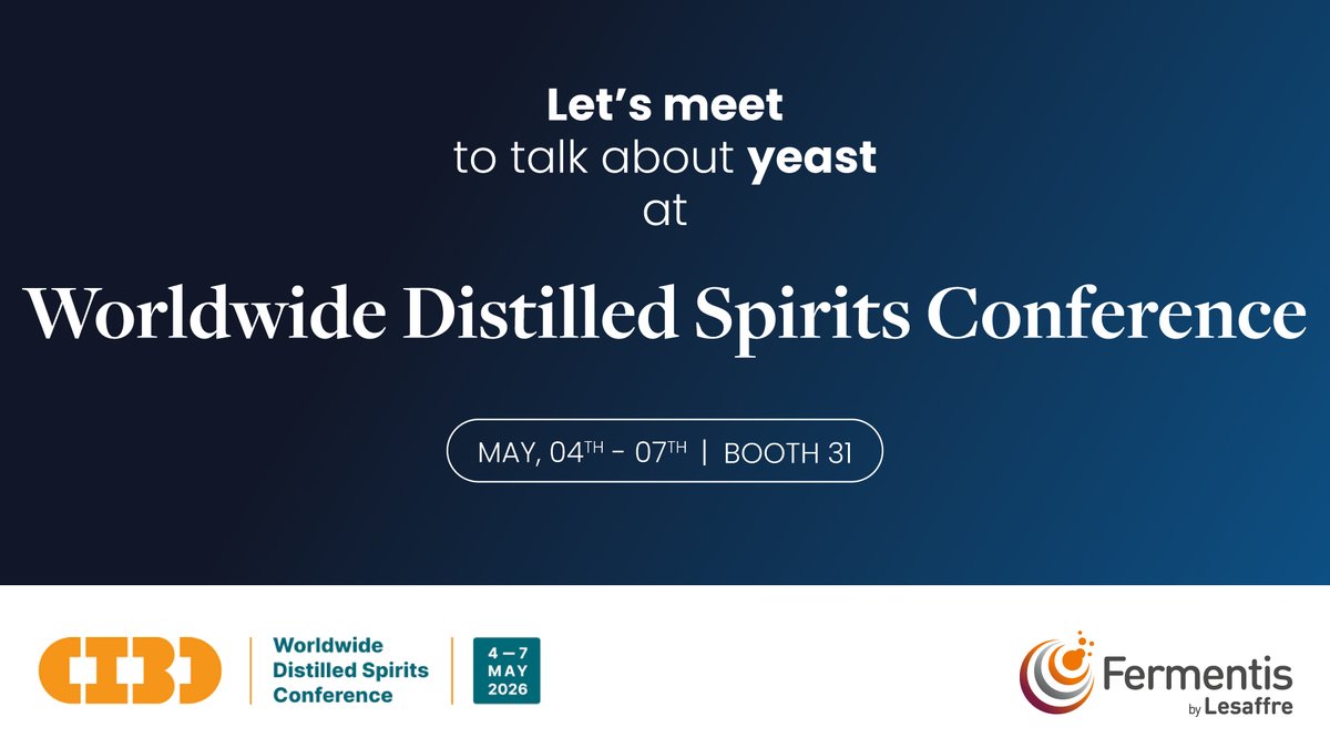 Fermentis's tweet image. 🗓️🥃 Catch us at the Worldwide Distilled Spirits Conference in Edinburgh, May 4-7! Visit Booth 31 to discover our new SafSpirit™ WFF-8 and SafSpirit™ R-4. Don't miss it!
#wdsc2026 #CraftDistilling #FermentationScience

fermentis.com/en/product/saf…
fermentis.com/en/product/saf…