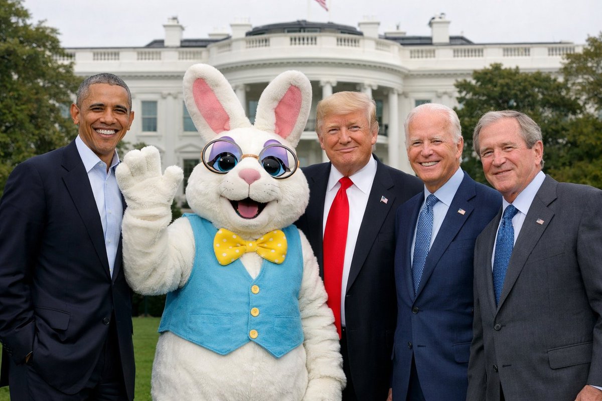 lion2455's tweet image. #spraakmakers er is altijd n #paashaas bij elke #Amerikaanse #President  tijdens paastoespraak STOP MET VALSE SFEERMAKEN BTR @POTUS45 Trump @SpraakmakersOp1 chatgpt.com/s/m_69d4c01cfe…