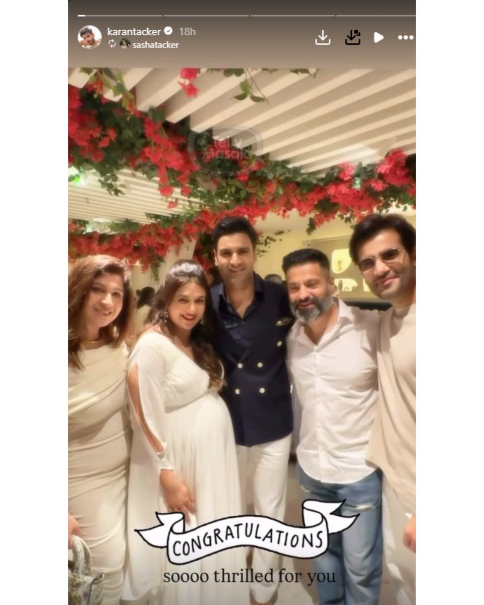 tellymasala's tweet image. Divyanka and Vivek’s baby shower was filled with love, laughter, and beautiful décor. The couple looked radiant as they celebrated this special phase with close friends and family.

#DivyankaTripathi #VivekDahiya #BabyShower #ParentsToBe #tellymasala