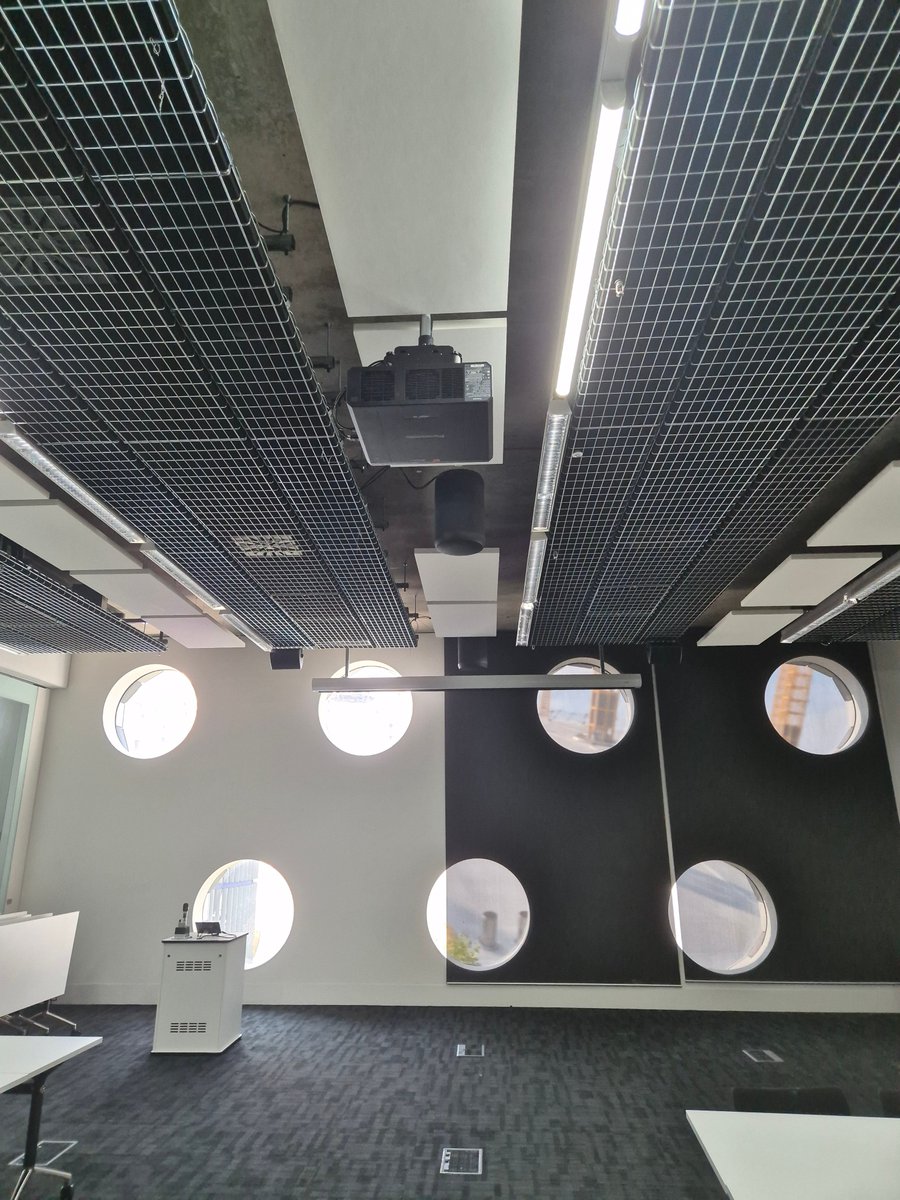 Practical_AV's tweet photo. University projection system installation in London. High specification projection system with RTI control. Using a @panasonic  PT-FRQ60BEJ to great effect with a 3m projection screen from @Sapphire_AV. Fantastic 4K 6000 Lumen image for that extra clarity.
https://t.co/6T6NaM6H9B https://t.co/XLtwp4bQfn