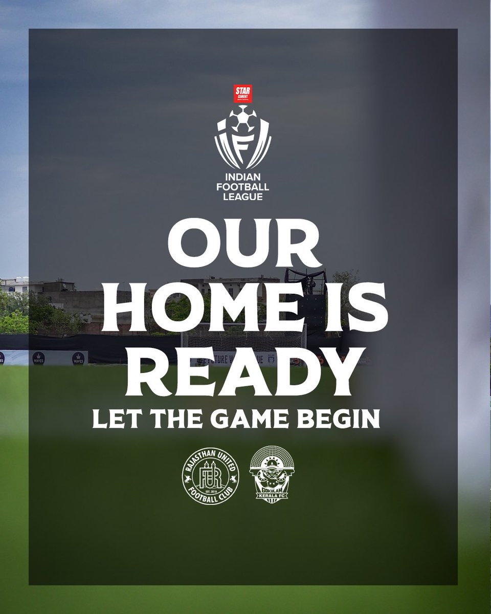 RajasthanUnited's tweet photo. The last stage is set before the curtain falls on this season at
Vidyadhar Nagar Stadium⚔️🏟️
Ultras be there.💪🏻
#RUFCIFL26 #DesertWarriors #RUFCvsGKFC #Matchday7 #stageset https://t.co/MwGU6d6V25