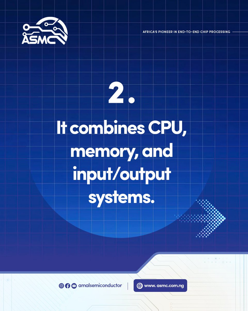 AmalSemicon's tweet image. System-on-Chip technology brings performance, efficiency, and scalability into a single solution.” 

Learn more about our chip solutions at info@asmc.com.ng

#ASMC #SoC #Semiconductors #TechInnovation