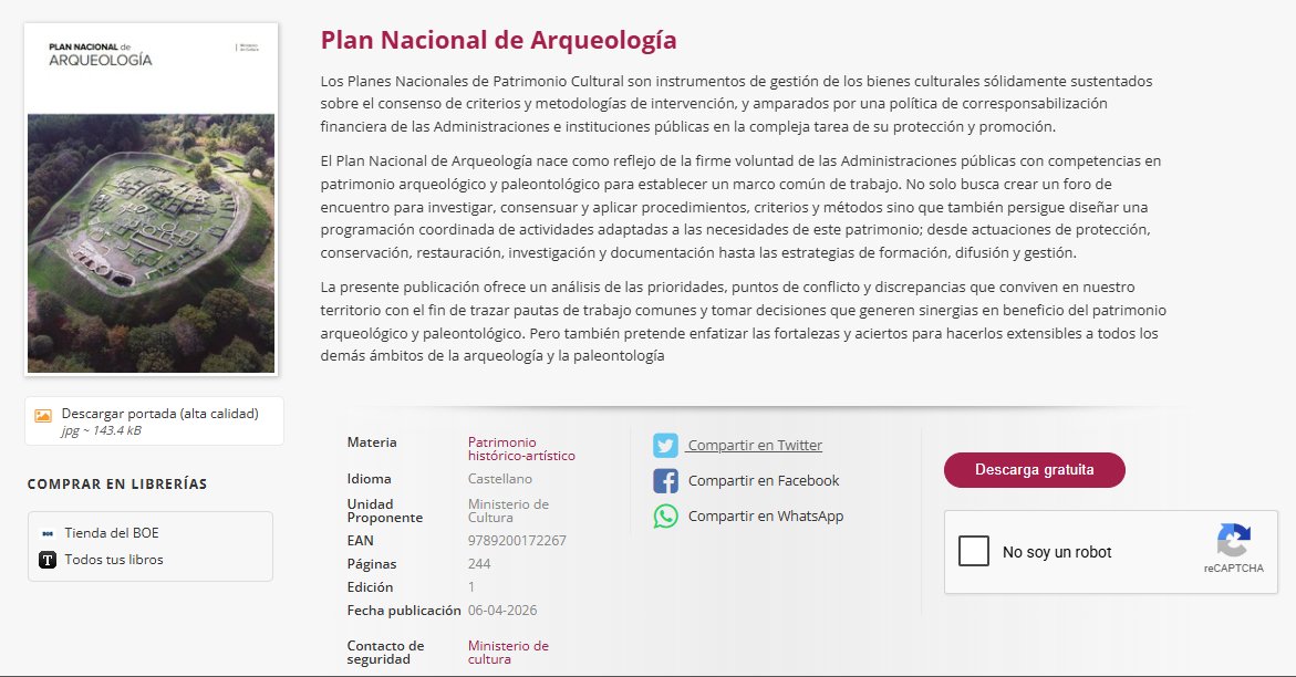 Plan Nacional de Arqueología libreria.cultura.gob.es/libro/plan-nac…