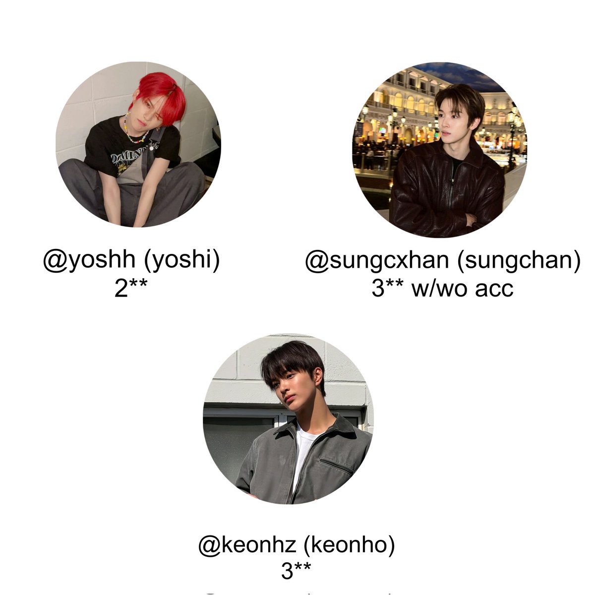 bangyedamms's tweet photo. Since aku udah gak main rp, aku mau wt wts usn based on yoshi treasure sungchan riize keonho cortis!

Dm for the price <3 https://t.co/UhCj2jxwG1