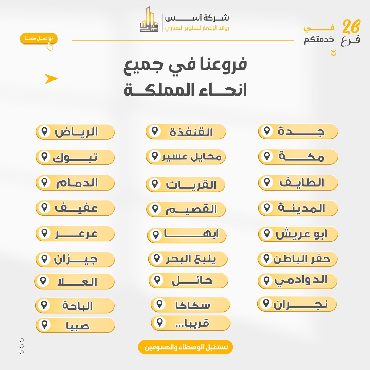 viij0f's tweet photo. فروعنا في جميع مناطق المملكه لاتتردد في زيارتنا  
خدماتنا سداد الايقاف والمتعثرات 
توفير مبلغ سيوله كاش 
وفوق كذا عقار يلبي كل احتياجاتك وفي اي منطقه تبغاها نتشرف بالجميع للتواصل 0568679588 
#كاش #عقارات_السعودية #تمويل_عقاري #قروض #0568679588 #الرياض_الآن https://t.co/yp27yKqzou