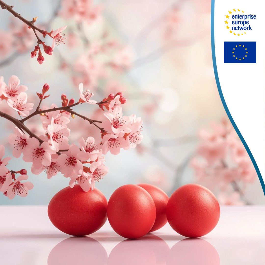 EENConstanta's tweet photo. 🌷 Happy Easter from Enterprise Europe Network – #ERBSN! Wishing you a peaceful holiday filled with renewed energy, inspiration and new beginnings. https://t.co/Rw6026Fde8