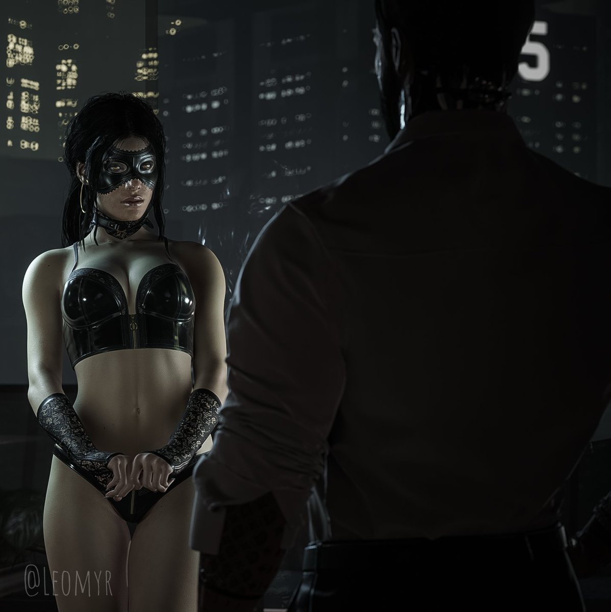 Leomyr_vp's tweet photo. Desire and Devotion 🖤
Spicy Collab with my choom juststeve.vp you can find him on IG.
This fine girl is my OC Lexi (Leomyr's sister)
#Cyberpunk2077 #malev #femalev #Cyberpunk2077character #cyberpunk2077nsfw https://t.co/x9OKHkkx8g