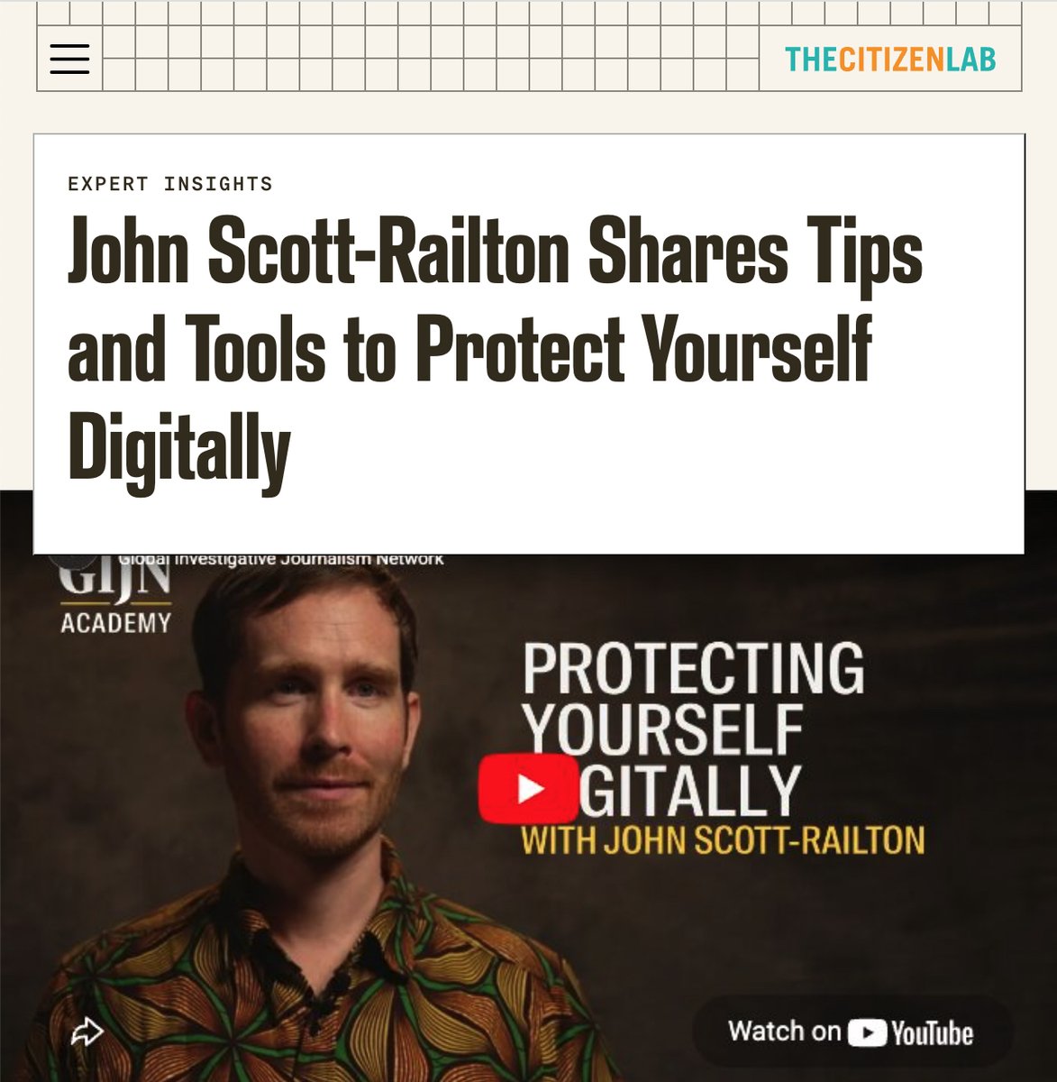 forensico's tweet image. Alcuni preziosi consigli di @jsrailton - ricercatore per @citizenlab - su come proteggere la propria vita digitale in un video di poco più di 10 minuti da guardare e usare come una #checklist.

Ne riporto alcuni, ma invito a visionare il filmato perché ci sono anche le