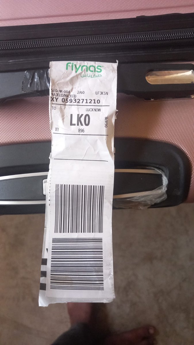 Phool__Mohammad's tweet photo. Hi @flynas
My parents traveled on your flight from DMM to LKO on 6april and my baggage was received damaged

(PNR UFJK5N )

Please guide me on the process to file a formal complaint and claim compensation for the damage I can provide photos and necessary documents

Thank you https://t.co/DKTkkg7HcI