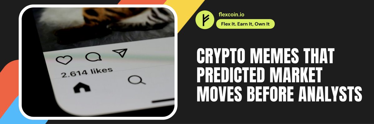 FlexCoinGlobal's tweet photo. Crypto Memes That Predicted Market Moves Before Analysts

https://t.co/yER5PELJGm https://t.co/FYH4H0EDDU