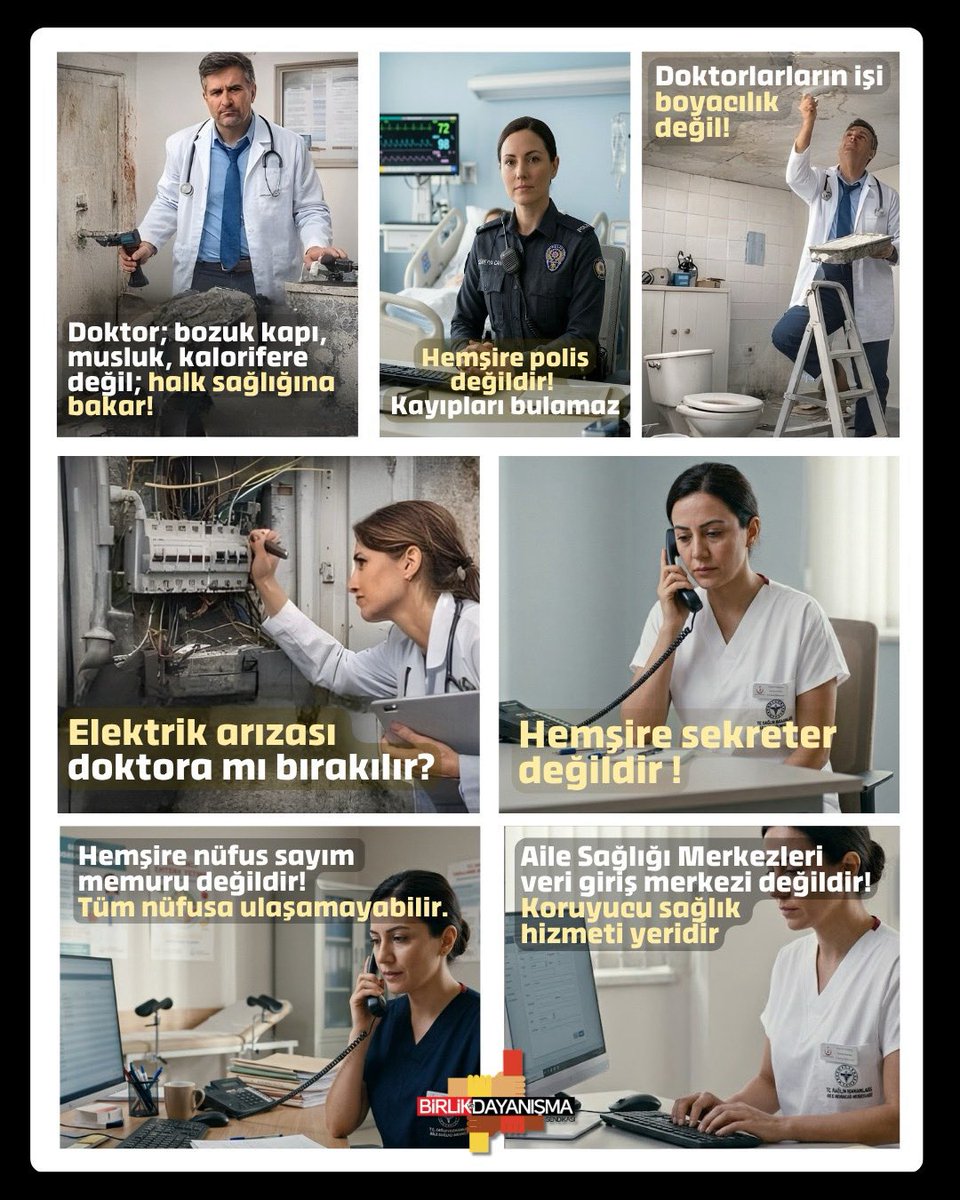 dayanismasen's tweet photo. Her mesleğin sınırı, her emeğin bir değeri var.
Sağlık sisteminin yükünü görün, emeğe saygı duyun.

#SağlıkÇalışanları #Emek #Saygı #SağlıkHakkı #BirlikDayanışma https://t.co/HiuNV7Kwsu