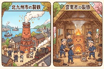 ★北九州にある東田第一高炉は近代日本の幕開けを象徴する巨大な鉄の塔
明治時代に誕生して以来、日本産業を力強く支えてきた歴史の重みを感じる
★雲南市の菅谷たたら山内にある高殿は、日本で唯一現存する貴重な製鉄遺構
巨大な粘土の炉を使い、職人たちが伝統的なたたら吹きで鉄を生み出してきた