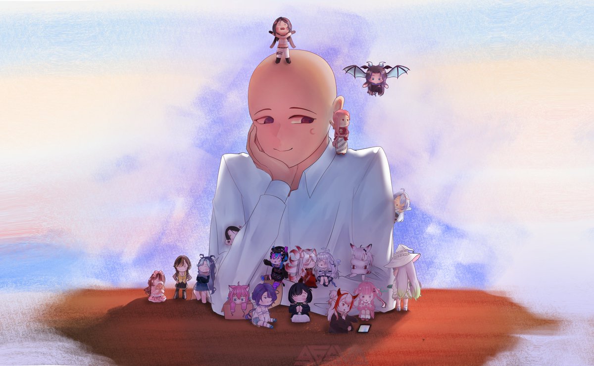 adriz100's tweet photo. Now now, i wonder how many people would recognize em? hopefully they would recognize themself tho since shin made this pretty carefully.. 😆

"A little piece of happiness" 🎨: @96ShinVArt @96shinva https://t.co/IfNpjQVILY
