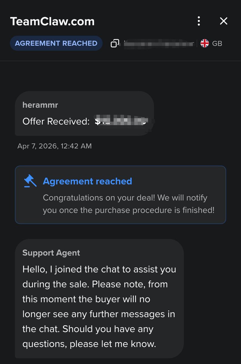DomainHubs's tweet image. My domain name is TeamClaw.com, which is a great domain name, being @spaceship For sale. Yesterday I accepted a bargain. If the buyer can't pay in time, I can sell for a higher price.#domain #domainforsale #teamclaw