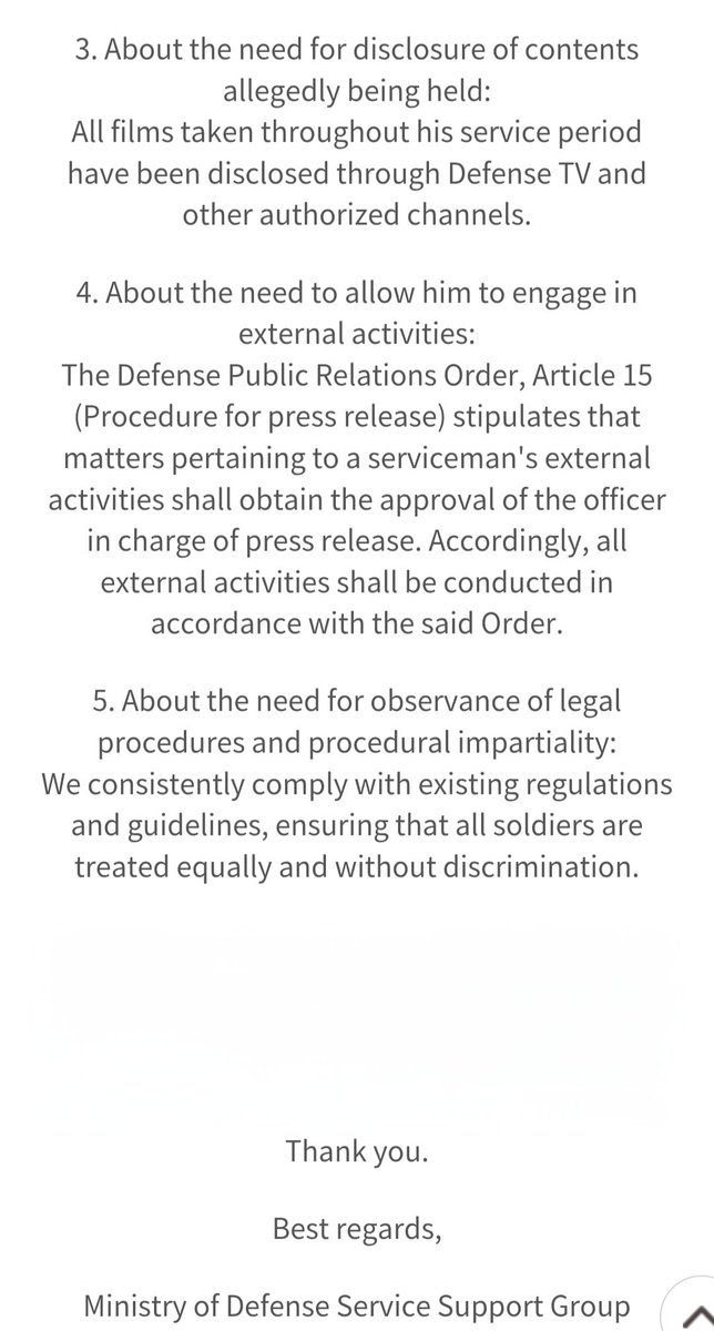 eunwooc_web's tweet photo. 📢 IMPORTANT Petition Update 

We share below a response received from The Ministry of National Defense (MND) for a petition forwarded through epeople.
#chaeunwoo #채은우
@CHAEUNWOO_offcl https://t.co/E2QL1LqX3i