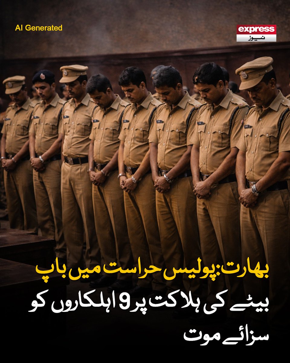 ExpressNewsPK's tweet image. دوران حراست باپ بیٹے کو برہنہ کر کے ایک دوسرے کے سامنے بے رحمی سے تشدد کا نشانہ بنایا گیا

مزید جانیں: express.pk/story/2807329/1

#India #Police #custody #Jail #Latestnews #International #viral #ExpressNews