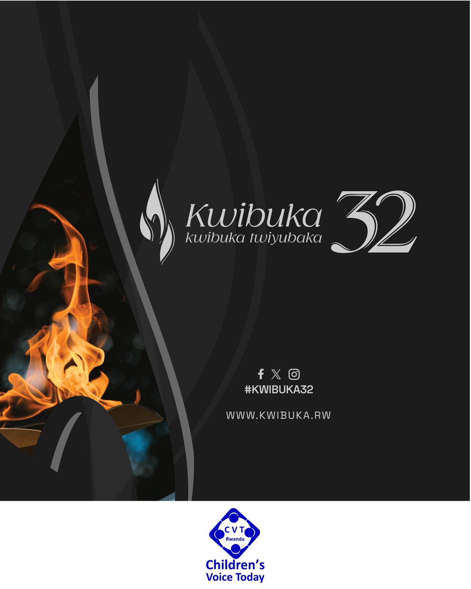 cvtrwanda's tweet photo. Uyu munsi, Abanyarwanda n’isi yose turibuka ku nshuro ya 32 Jenoside yakorewe Abatutsi mu 1994. 

Kwibuka twiyubaka.
#Kwibuka32 https://t.co/IjzrAxzizG