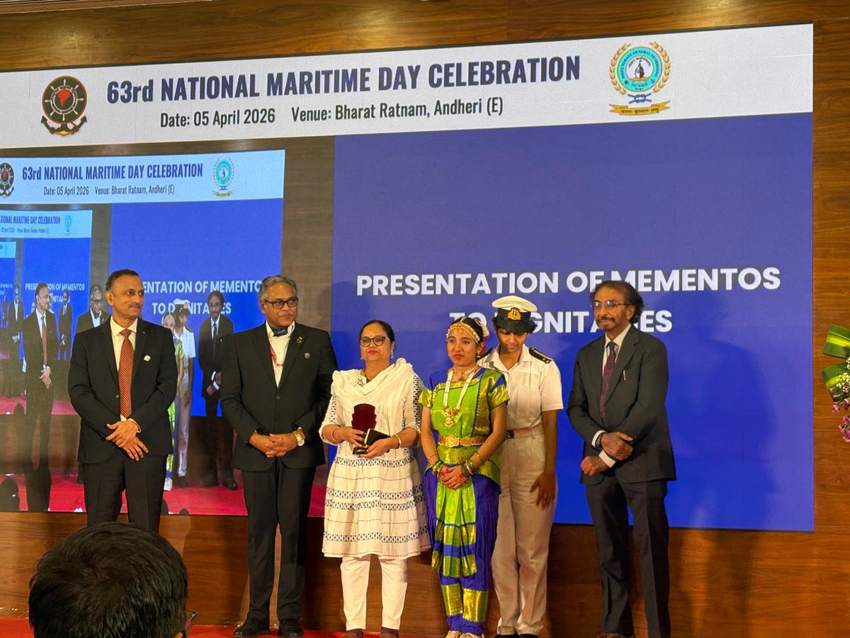 FocusNewz's tweet photo. 5th April 2026: Report on Participation in the 63rd National Maritime Day Celebrations 2026.
The Grand Finale of the 63rd National Maritime Day Celebrations Bharat Ratnam Auditorium, organized by the National Maritime Day Celebrations (Central) Committee. https://t.co/HBK2JOWMCA