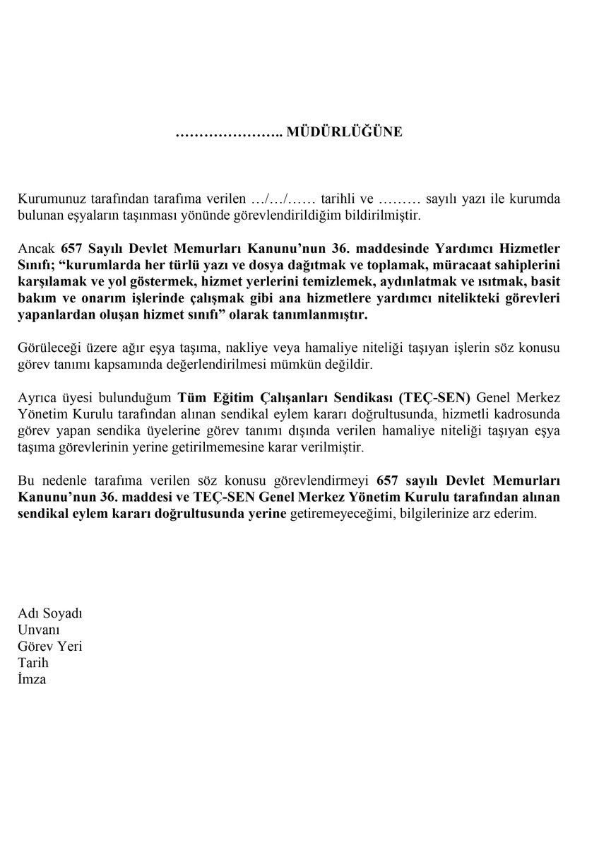 TEÇ-SEN - Tüm Eğitim Çalışanları Sendikası tweet media