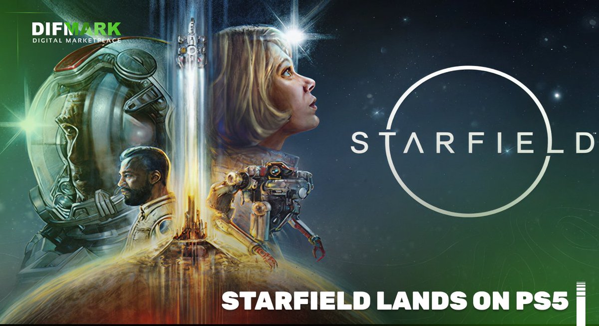 Difmark_com's tweet photo. Starfield lands on PS5! 🚀🌌
🎮 DualSense: Feel every grav-jump. 🏎️ Free Lanes: The REV-8 vehicle is here! 🗺️ Overhaul: Better maps &amp; dense exploration. 🎬 Lore: New Terran Armada animated DLC.
The galaxy just got a whole lot bigger. 🪐✨
#Starfield #PS5 #Bethesda #Gaming https://t.co/ssJV16c0dE