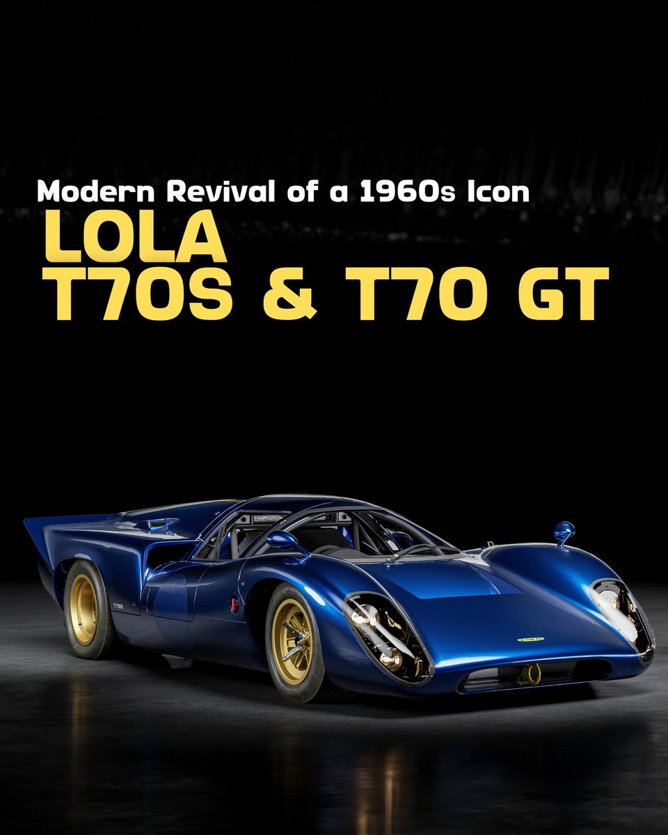 AUTOTODAYMAG's tweet image. Lola brings back a racing icon with a modern twist — the Lola T70S and T70S GT 👀
#Lola #LolaT70 #ClassicCars #V8 #Supercar