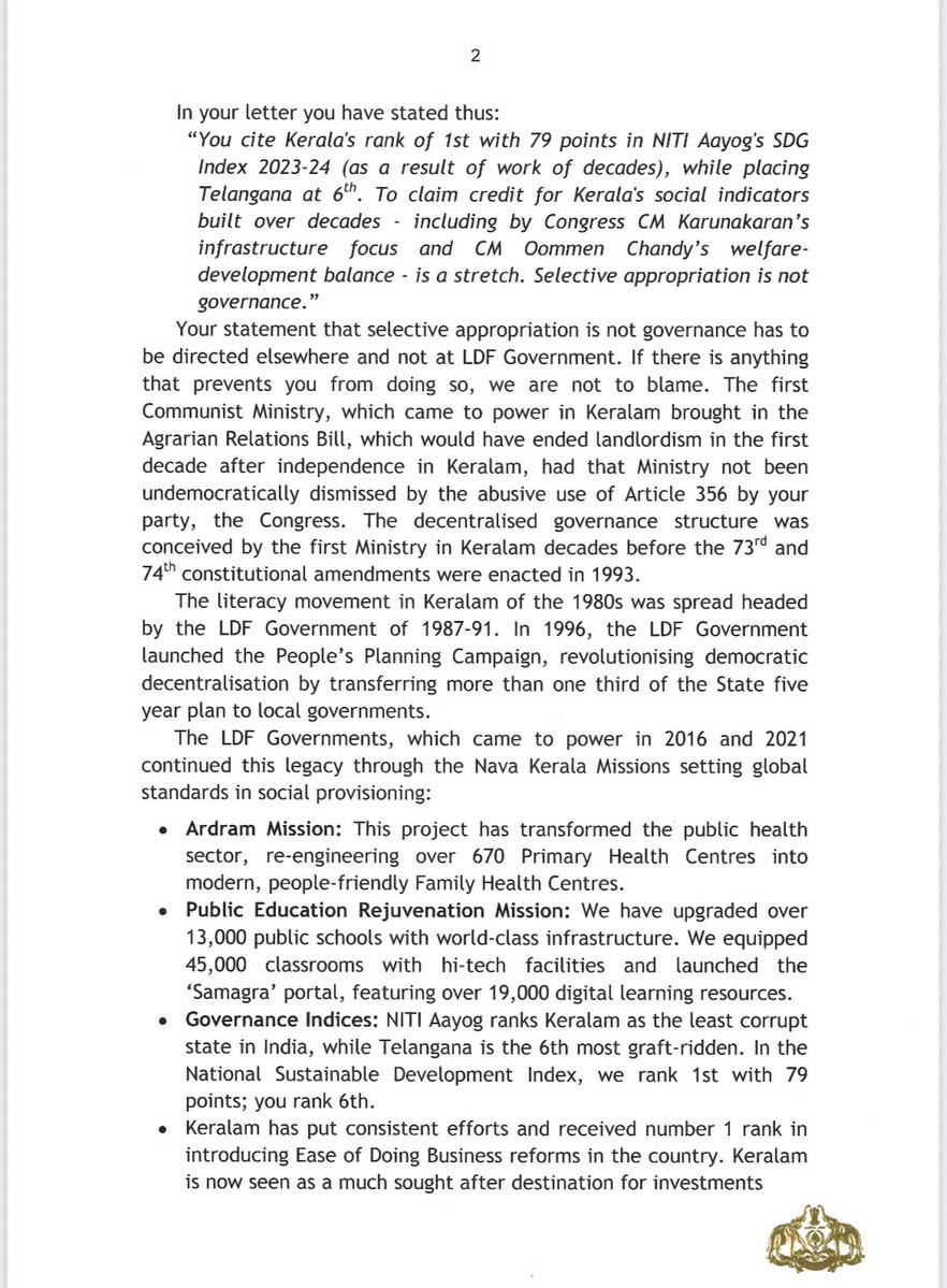 Pinarayi Vijayan tweet media