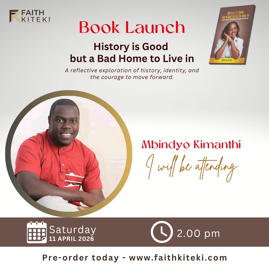 amkimanthi's tweet image. Excited about @ImaniKiteki's upcoming #BookLaunch this Saturday! 🥳🎉🎊

'History is Good but a Bad Place to Live In' carries a powerful message on identity, #healing and courage to move forward. Indeed, #ThePastIsNotMyHome

🔗Pre-order your copy today faithkiteki.com