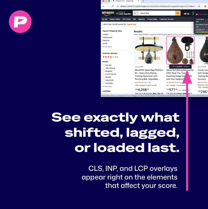 machal's tweet photo. I built a #ChromeExtension that turns #CoreWebVitals into visual overlays — right on the page.

See your LCP element. Watch layout shifts happen. Spot slow interactions instantly.

Other tools give you numbers. This one shows you the problem.

👉 https://t.co/WNLhTVhv0H

#WebPerf https://t.co/4UqYyKo2tm
