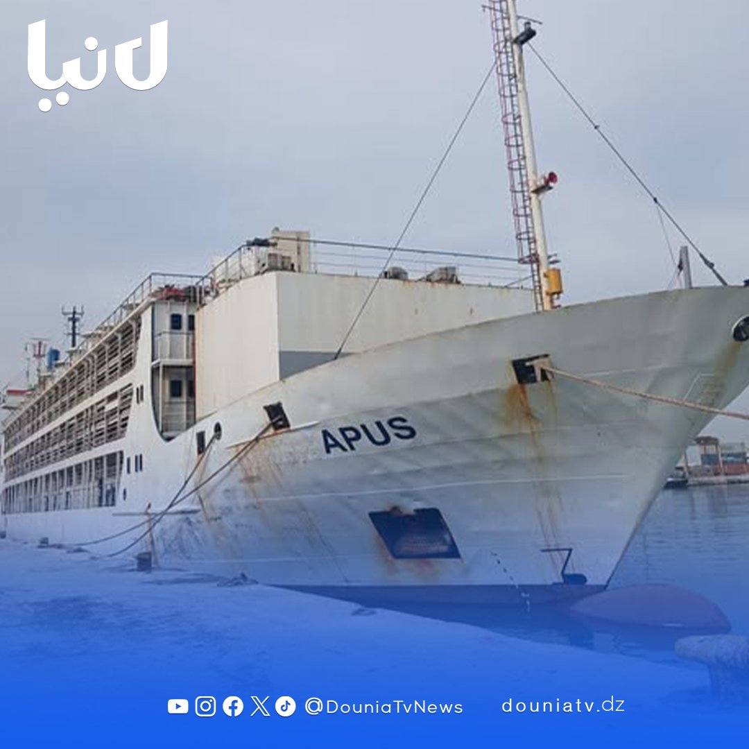 DouniaTvNews's tweet image. 🔴#صور.. رسو بميناء مستغانم السفينة #APUS القادمة من #رومانيا و المحملة بـ14500رأس غنم
📌سيتم حجر هذه الشحنة في مركزين للحجر الصحي بإقليم ولاية مستغانم، كل المراكز تم تجهيزها من طرف المؤسسة بجميع الوسائل اللازمة و كدا بكميات كافية من التبن و الأعلاف
#لماذا_أنا #أخبار #news #دنيا