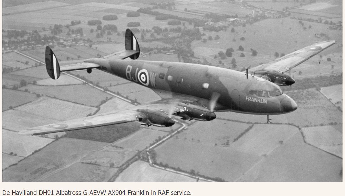 OnDisasters's tweet image. OTD in 1942: a RAF DH.91 Albatross [AX904] crashes in Reykjavík (Iceland), all 4 aboard survive. On landing gear collapsed. From seven DH.91s built, four were lost in landing accidents – AX904 had one prior in 1938. Remaining DH.91s are retired the following year.  More info