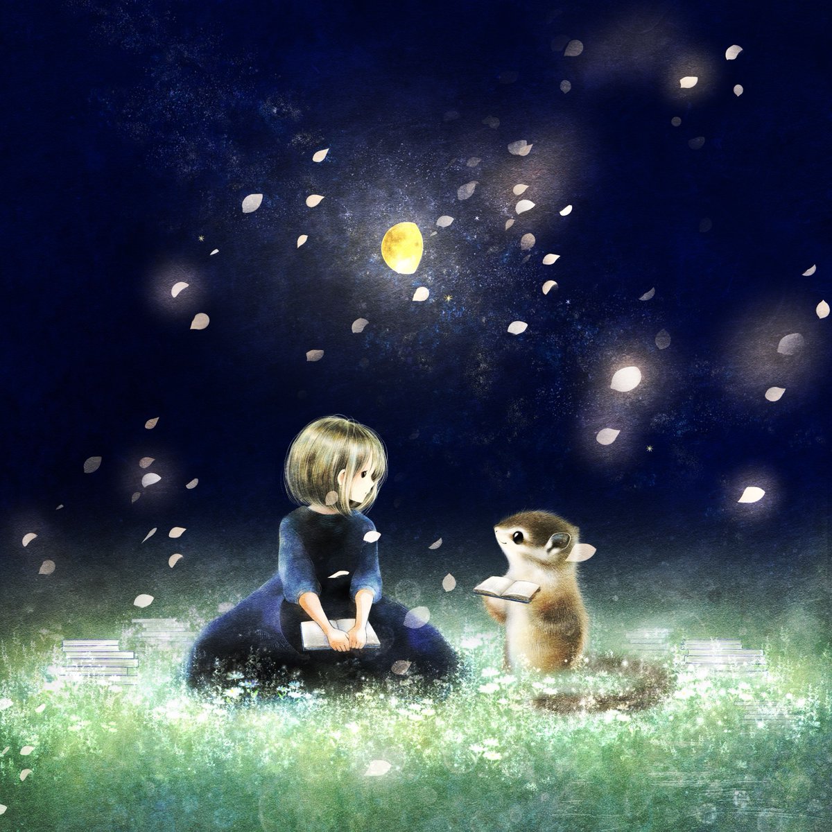 ForestStoryTime's tweet photo. あなたは 
こころに美しい言葉を持っているのね。
 
 とてもすてき。  

言葉は、メガネだもの。
  
これから、世界の美しいものを、
 たくさん見ることができるよ。 

 #きょうのお月さま🌛 https://t.co/IiclhRIsCh
