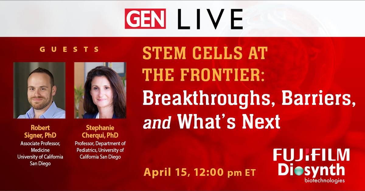GENbio's tweet image. MARK YOUR CALENDAR! Stem Cells at the Frontier: Breakthroughs, Barriers, and What’s Next

Register for this FREE webinar sponsored by @FUJIFILMBiotechl: hubs.li/Q049syDF0

#Aging #Diabetes #DrugDevelopment #ParkinsonsDisease