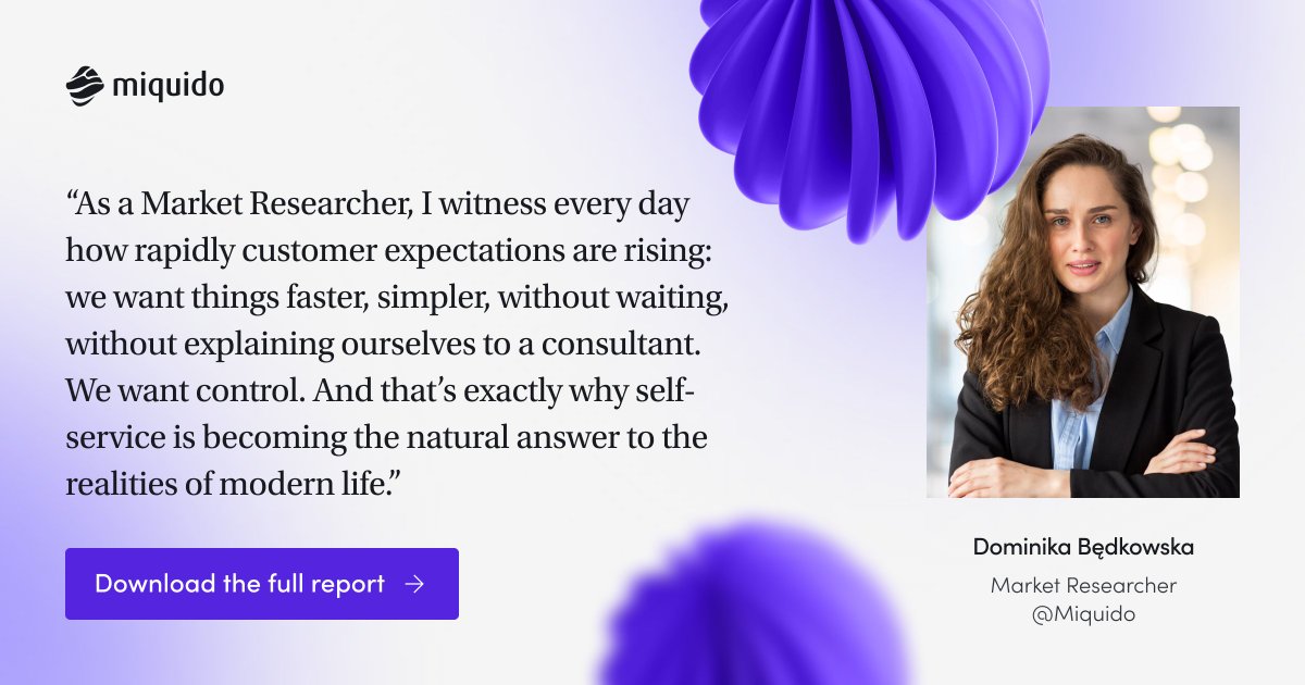 miquido's tweet photo. Self-service reflects how customer expectations are changing. In “Mission: Self-Possible”, Dominika Będkowska connects real product examples with the trends shaping user behaviour. 

Explore more: https://t.co/d5w3XUdJqQ https://t.co/cQi0SfKwyq
