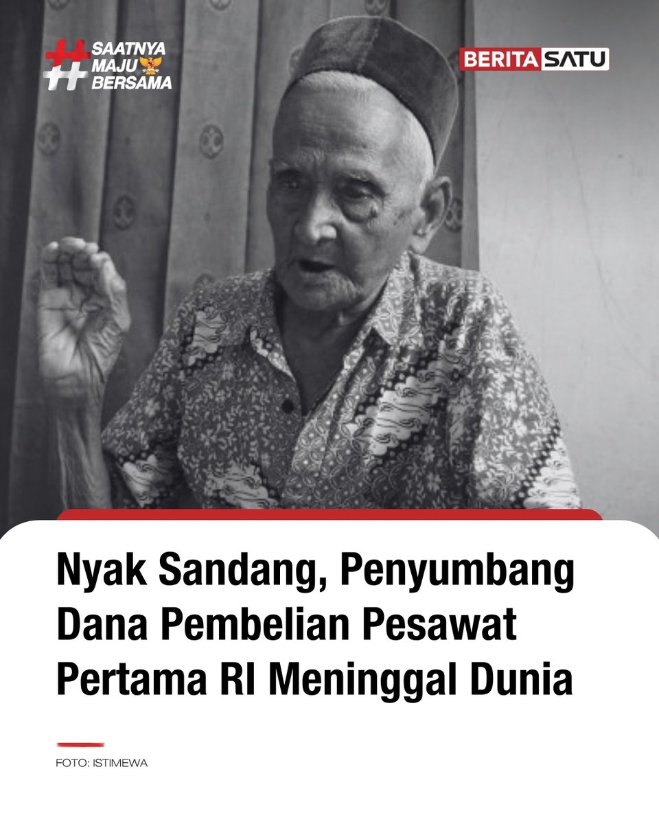 Beritasatu's tweet image. Nyak Sandang akan dimakamkan di di Desa Lhuet, Kecamatan Jaya, Kabupaten Aceh Jaya.

Simak berita di Beritasatu TV, BeritaSatu.com, YouTube BeritaSatu, dan unduh aplikasi BeritaSatu di iOS dan App Store!

#NyakSandang #Pesawat #Aceh  #SaatnyaMajuBersama #BeritaSatu