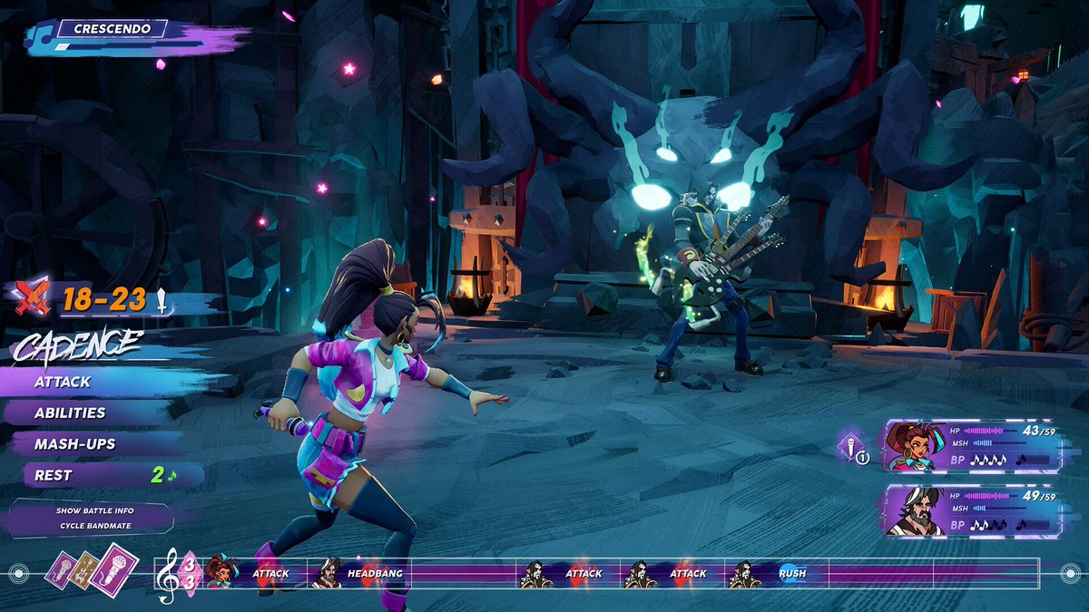 lovelyindies's tweet image. People of Note - @IridiumStudios 
Hoy disponible en PC | PS5 | XBXS | NS2

Juego de rol musical por turnos, deberás ayudar a Cadence a reunir a un grupo de músicos y alcanzar el estrellato. Aquí los combates por turnos son muy distintos: cada batalla es una actuación musical.