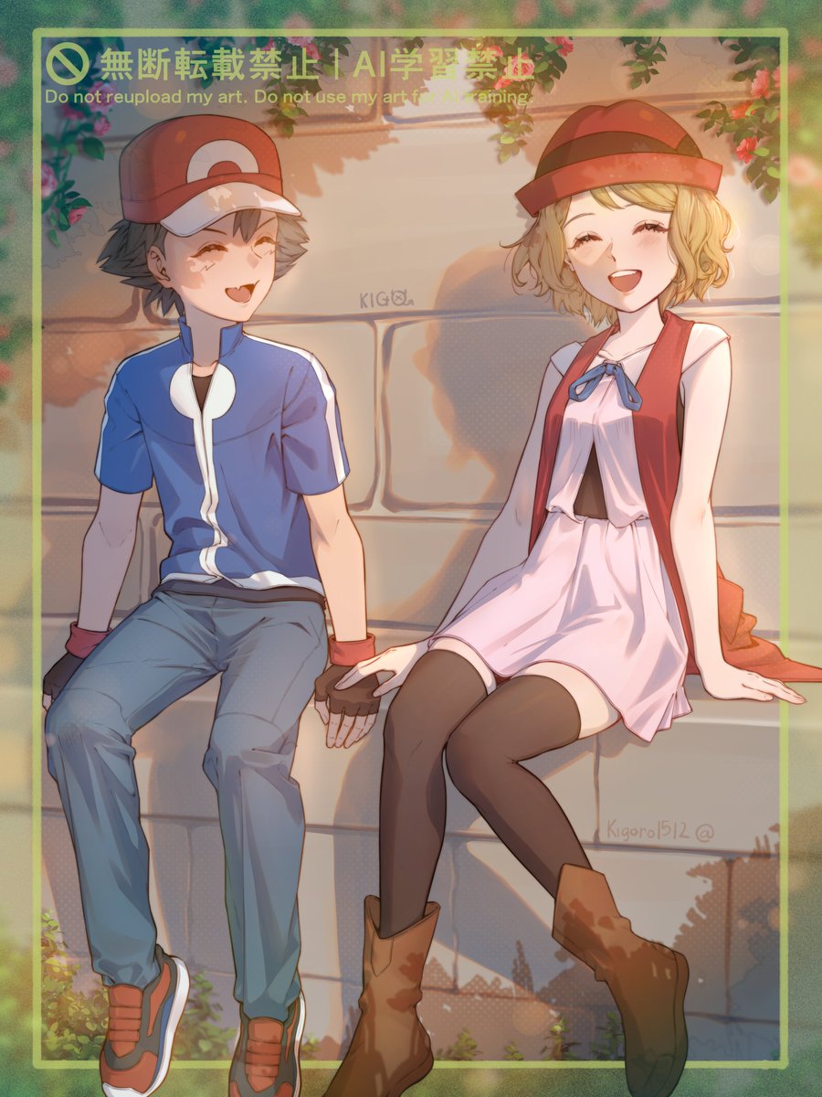 Kigoro1512's tweet photo. 『A nomal day』
Just feel like drawing them having a good time enjoying each others' company~
#アニポケ #サトセレ #SatoSere #amourshipping https://t.co/Q8IgPbFZYu